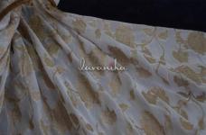 100 Grams Banarsi Zari Jacquard Floral Jaal on Dyeable Viscose Georgette Fabric 44inch